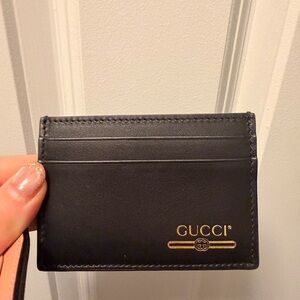 Gucci Black and Gold Card Holder